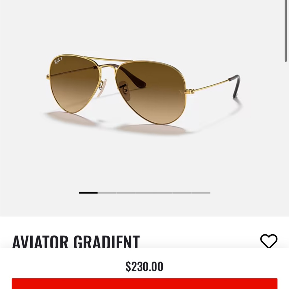 Ray-Ban Gold Aviator Sunglasses